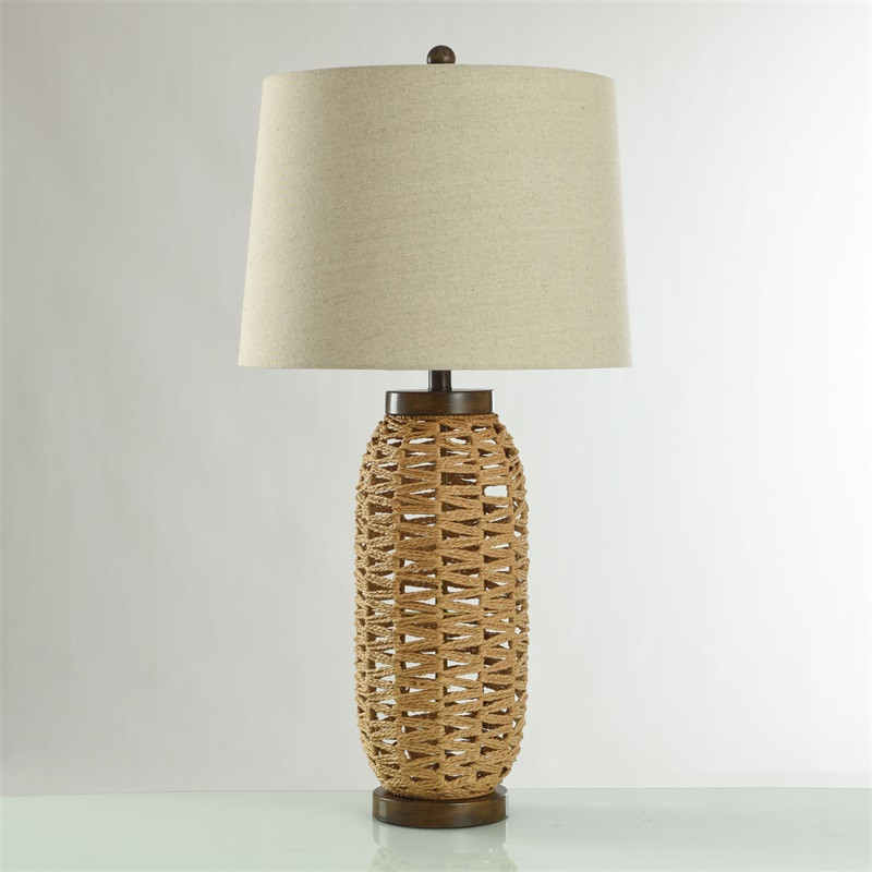 Wicker Rattan Table Lamp