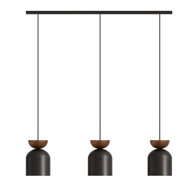Black 3 Light Pendant Ceiling Light