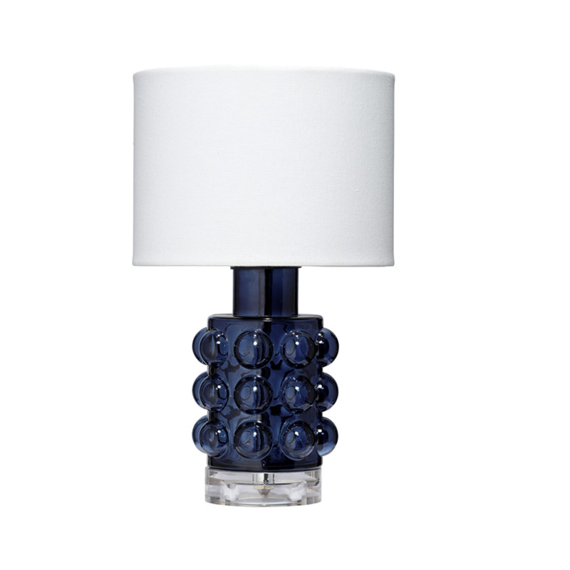 Blue Bubble Glass Table Lamp