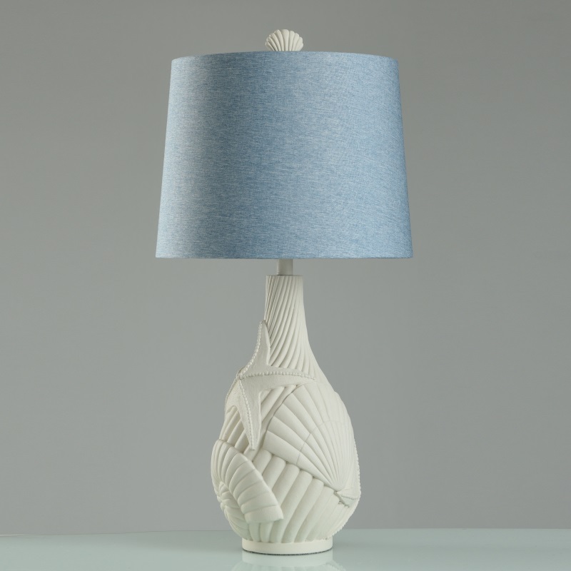 Cream Resin Table Lamp