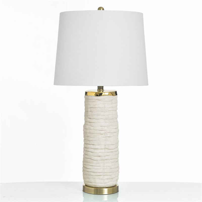 White Ceramic Table Lamp for Living Room