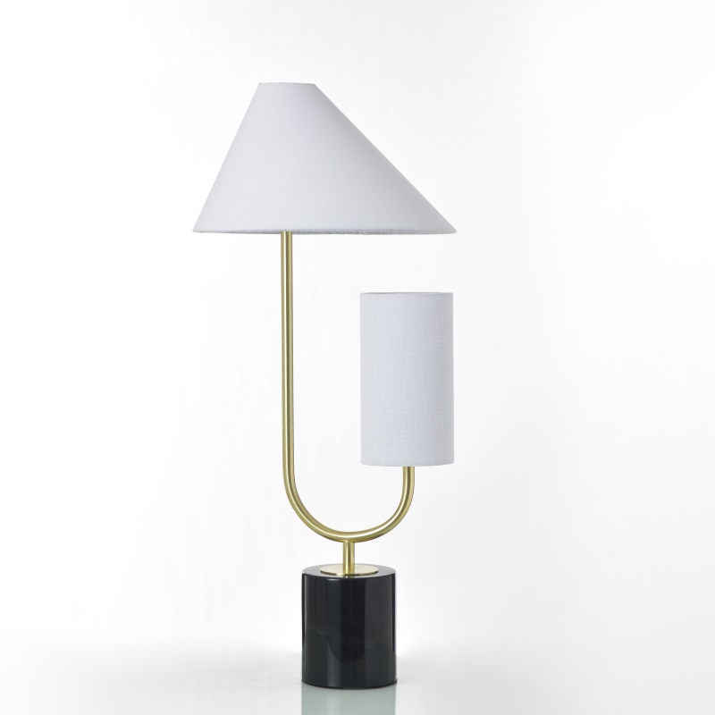 Black and Gold Marble Table Lamp