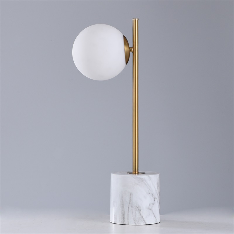 White and Gold Marble Table Lamp