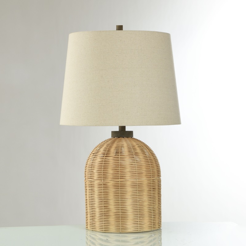 Boho Rattan Table Lamp